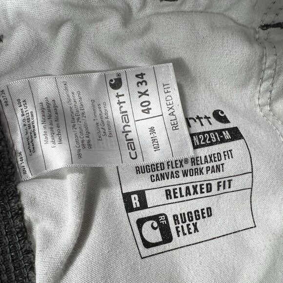 Carhartt Rugged Flex Canvas Work Pant Men’s 40x34 (Actual 38x32) Relaxed Fit - Picture 8 of 12